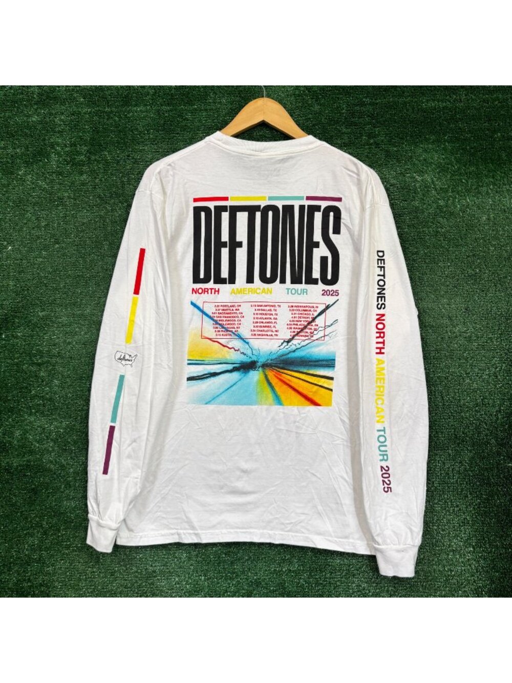 Deftones North American Tour Nu Metal Band LS Shirt Size Large